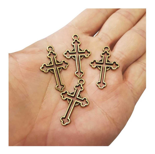 25 Crucifixos Pingente Para Montagem De Terços E Artesanatos