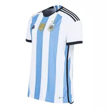 Camiseta Argentina 3 Estrellas Campeones Del Mundo Jugador