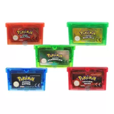 Lote 5pz Pokemon Fire Red Español Version Gba Re-pro & Envio