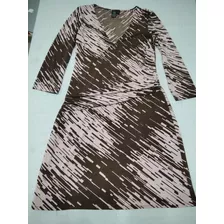 Vestido Bcbg Maxazria Café/rosado Talla M