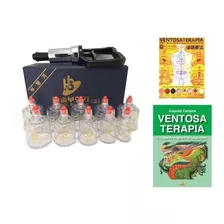 Kit Ventosa Hansol + Mapa E Livro De Ventosaterapia 