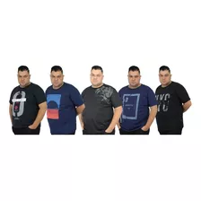 Kit 5 Camiseta Masculinas Plus Size Promoção Revenda Atacado