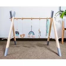 Gimnasio Para Bebé Montessori De Madera Nordico Valtokids 