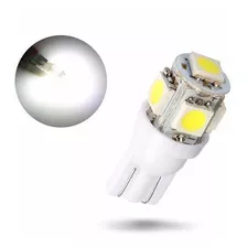 100 Lâmpada Pingo De Led T10 12v 5 Smd 5050 Branco