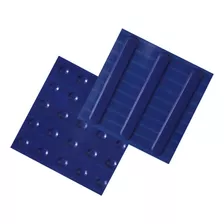 Kit 41 Pç Piso Tatil Alerta Direcional Azul Pvc 25x25