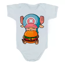 Body Manga Curta Bebê Bodie Chopper Food One Piece