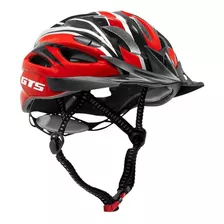 Capacete Ciclismo Ajustável Com Led Bike Bicicleta Tech Cl Cor Vermelho Tamanho G