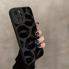 Funda Para iPhone De Silicona Suave Con Estampado De Beso