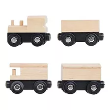 Orbrium Toys Coches De Tren De Madera Sin Pintar