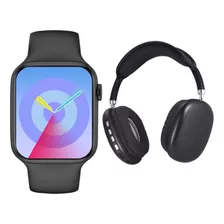 Smart Watch H12 Pro Plus 4gbrom Y Audífonos P9 Pro Max Negro