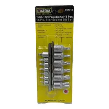 Juego De Copas Tubo Torx Profesional 15pcs 3/8 