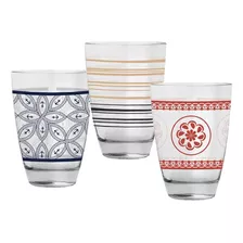 Vasos Decorados Vidrio Durax Pampa 400cc X6