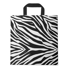 Sacola Alça Fita - Zebrada Bco/preto - 40x40cm - 30 Unid