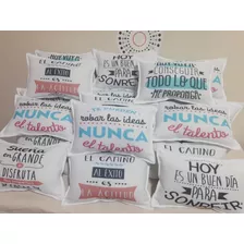 10 Almohadones P/souvenir 20x30 Frases - Personalizados