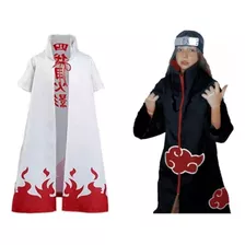 Kit Capa Manto Naruto 1 Akatsuki + 1 Minato + Bandana Brinde