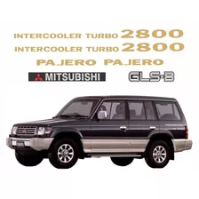 Adesivo Mitsubishi Pajero 2800 Intercooler Turbo Gls-b Ca873 Cor Dourado