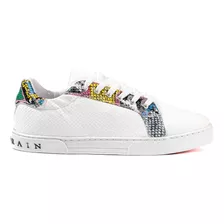 Tenis Hombre Sneakers Blancos Snake Colors 002 Moon & Rain