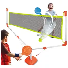 Raquetas Tenis Badminton Padel Infantil Set Con Red Juguete