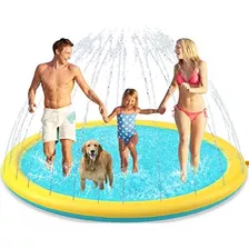 Splash Pad De Perro Niños, Tapete De Rociadores De Agu...