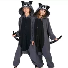 Pijamas Entero Mapache Kigurumi Kawaii Niño