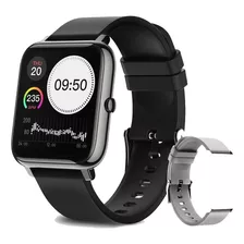 Watch Band Smartwatch Serie 6 Reloj Inteligente Para Huawei Color De La Caja Plateado Color De La Correa Negro Color Del Bisel Silver Diseño De La Correa Sport