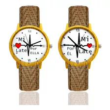 Reloj De Pareja Cardiograma + Estuche Tureloj