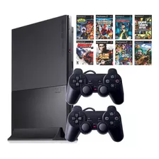 Vídeo Game Playstation 2 Ps2 Slim Completo+ 02controles+ 05 J0gs