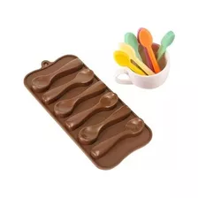 Forma De Silicone Molde Para Chocolate Colher - 1 Unidade