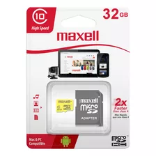 Memoria Micro Sd Maxell 32gb Clase 10 Con Adaptador