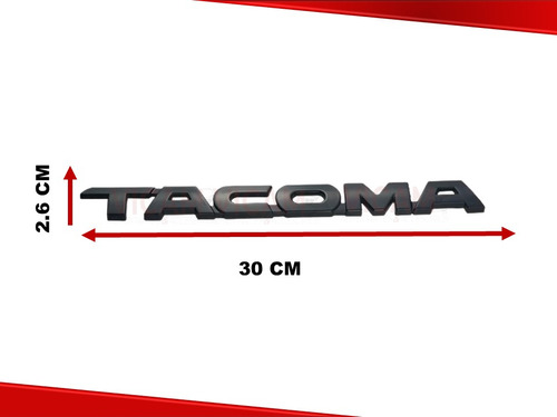 Par De Emblemas Tacoma 07-15 Negro Mate Original Calidad Foto 4