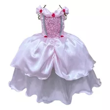 Vestido Fantasia Infantil Princesa Bela / Ariel C/ Luva