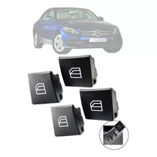 Aplique Preto Para Botão Vidro Eletrico Mercedes C 180