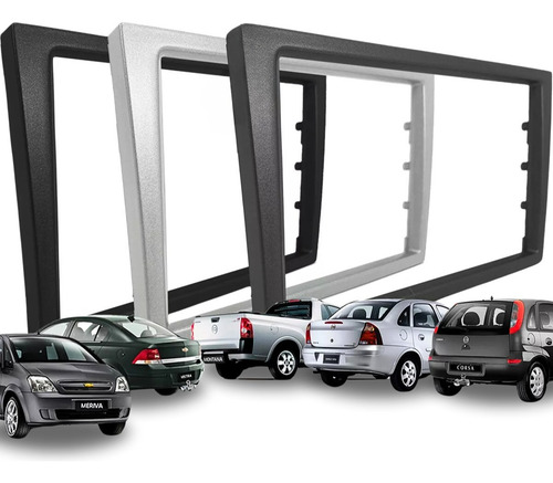 Moldura De Painel 2 Din Multimidia Dvd Vectra Corsa Meriva