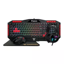 Kit Gamer Poseidon M2 Teclado + Mouse + Mousepad + Headphone