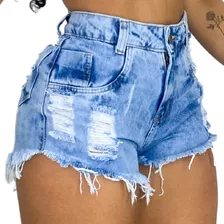 Kit 10 Shorts Jeans Feminino Cintura Alta Atacado Revenda 