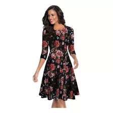 Vestido Midi Moda Evangélica Rodado Evasê Godê 105 Cm 