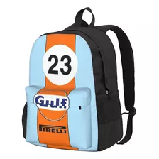 Mochila Gt40 Gas Oil Motorsport Car Gulf Racing Para Mujer