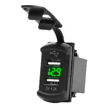 Voltimetro Cargador Usb Empotrado 12v 24v Auto Furgon Camión