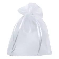 30 Saquinhos De Organza 9x12 Para Lembrancinhas Branco