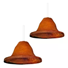 Colgante Campana Moderno Vintage 2 Luces E27 - Simil Óxido