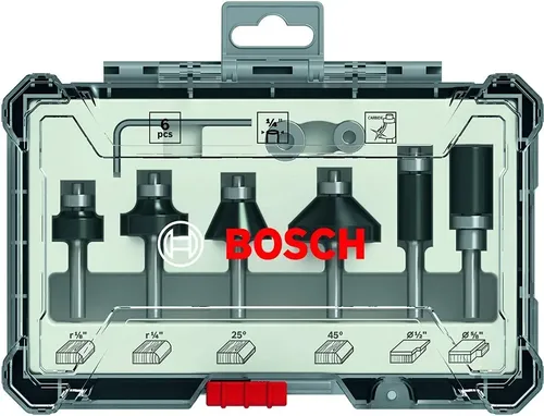Juego De Fresas Router Madera Bosch 1/4 Terminaciones X 6u