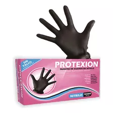 Guantes Protexion Nitrilo M Negro X 100und