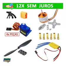 Kit Motor A2212 1000kv + Esc 30a + 4 Servos Aeromodelo Combo