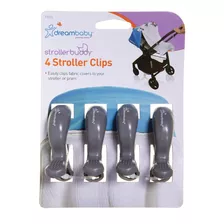 Ganchos Para Sujetar Manta En Carriola O Cuna (4 Pz - Gris)