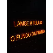 Luminária Neon - Lambe A Tela Ou O Fundo Da Panela 30x110cm