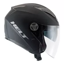 Capacete Para Moto Helt City Aberto Com Óculos Preto Fosco Tamanho Do Capacete 60