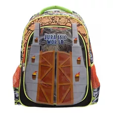 Mochila Grande Escolar Ruz Jurassic World Dinosaurio Rex 174533 Coleccion Puertas Color Verde