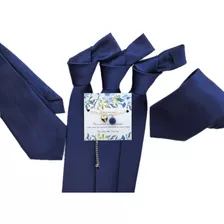 10 Pulseiras +10 Gravatas Azul Marinho Padrinhos Casamento
