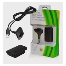 Kit De Cable Y Cargador De Batería Para Mando Xbox 360