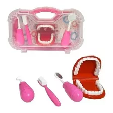 Maleta Doutora Kit Dentista Rosa Menina 4 Acessórios Pakitoy